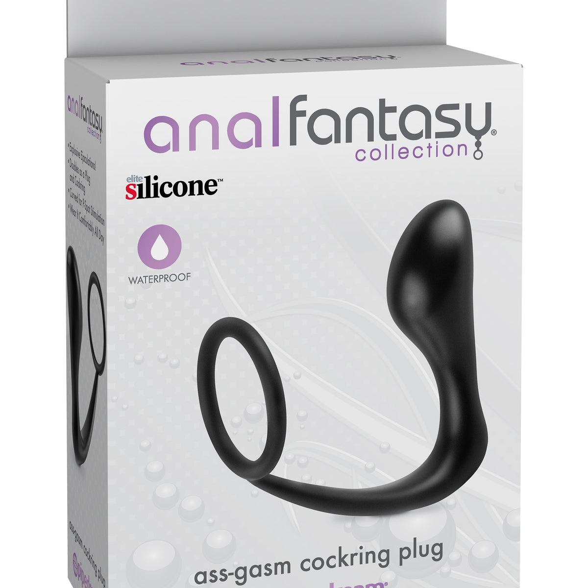 Anal Fantasy Collection Ass Gasm Cockring Plug - Black Pipedream