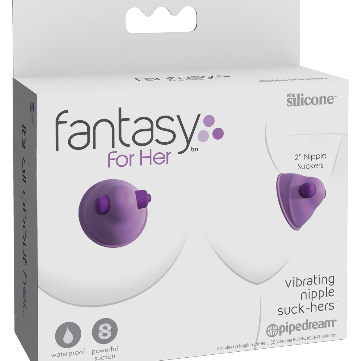 Fantasy for Her Vibrating Nipple Suck-Hers 2 Inch Suck-Hers 2 Inch Pipedream