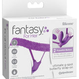 Fantasy for Her Ultimate G-Spot Butterfly Strap-on - Purple Pipedream