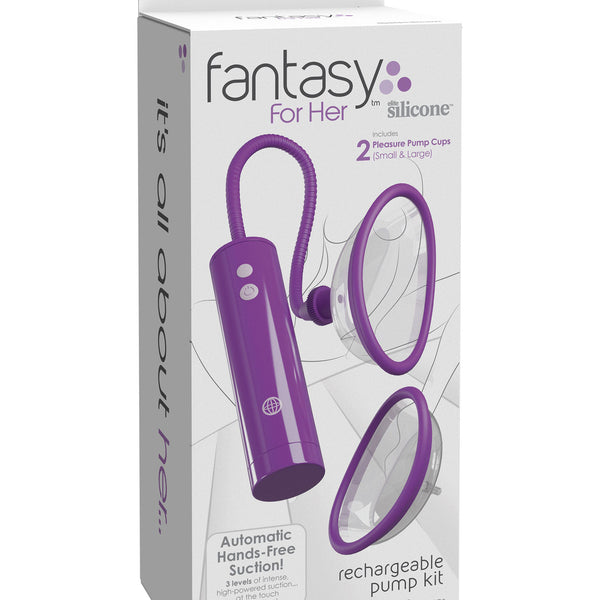 Fantasy for Her Rechargeable Pleasure Pump Kit -  Purple Pipedream