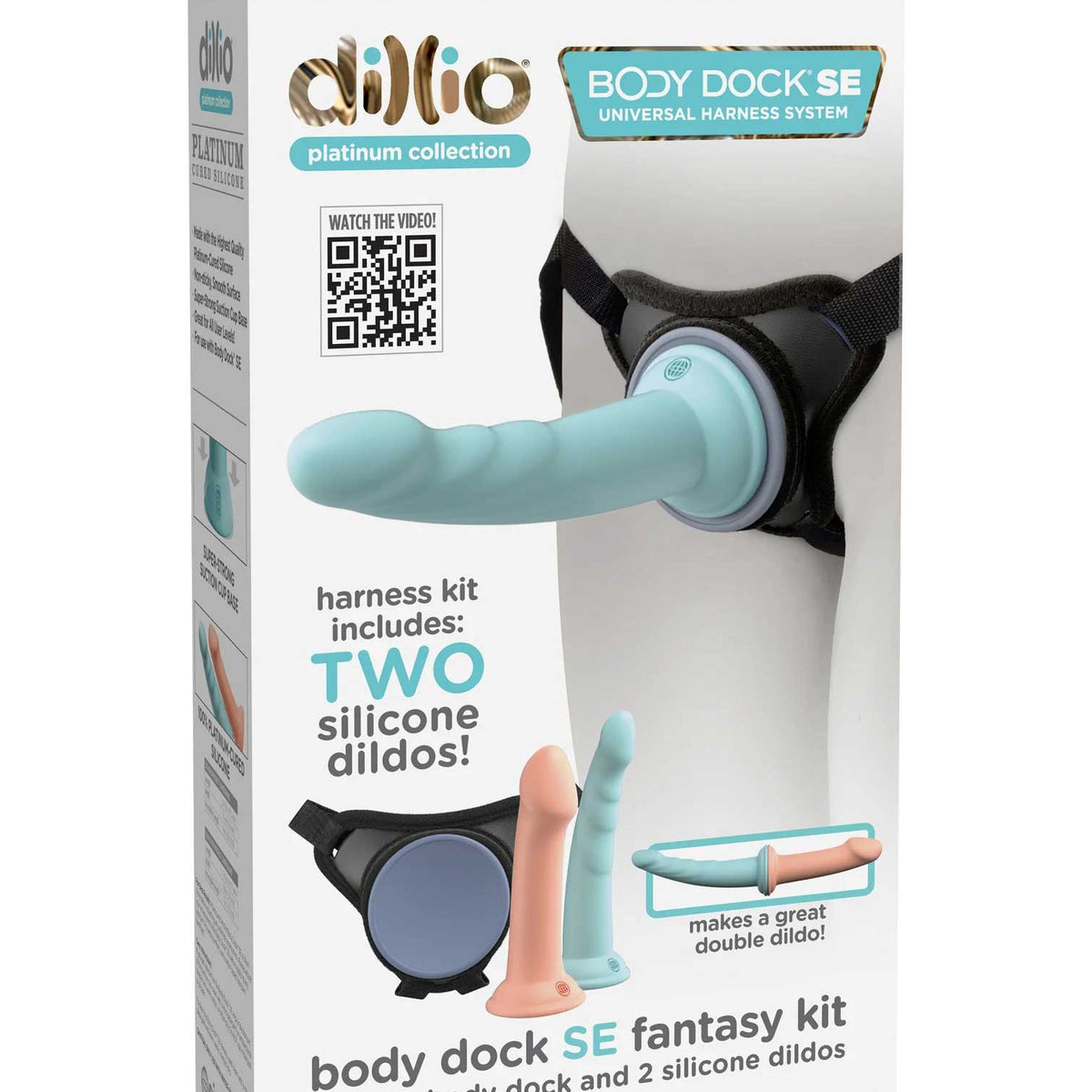 Dillio Platinum Body Dock Se Fantasy Kit - 6 Inch  and 7 Inch - Blue and Pink Pipedream