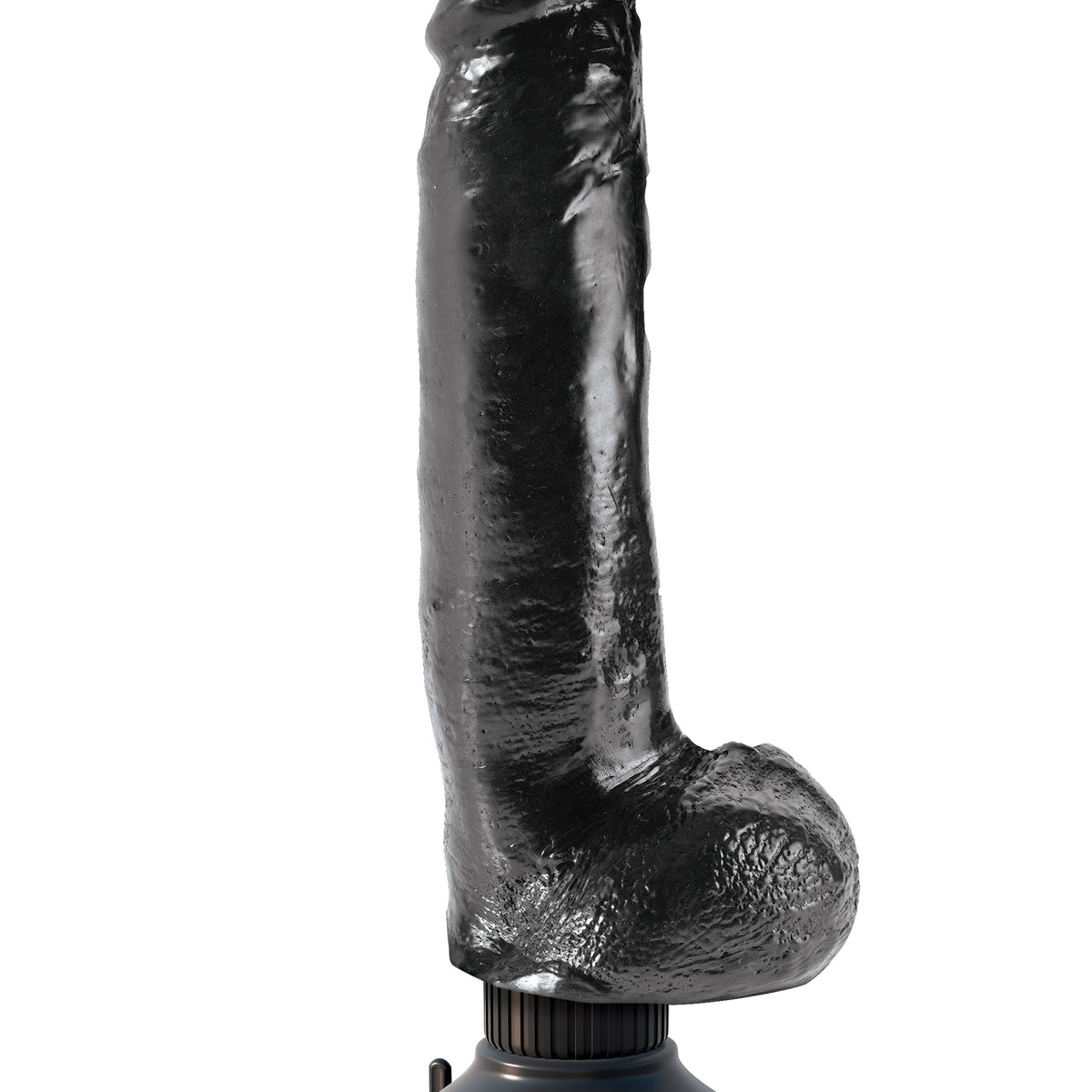 King Cock 9-Inch Vibrating Cock With Balls - Black Pipedream