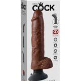 King Cock 10-Inch Vibrating Cock With Balls -  Brown Pipedream