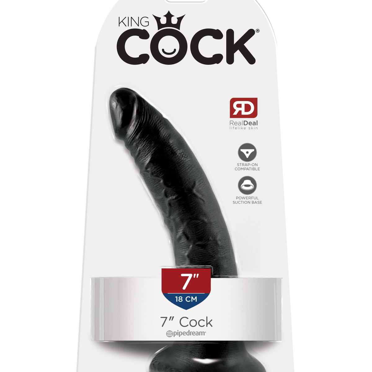 King Cock 7-Inch Cock - Black Pipedream