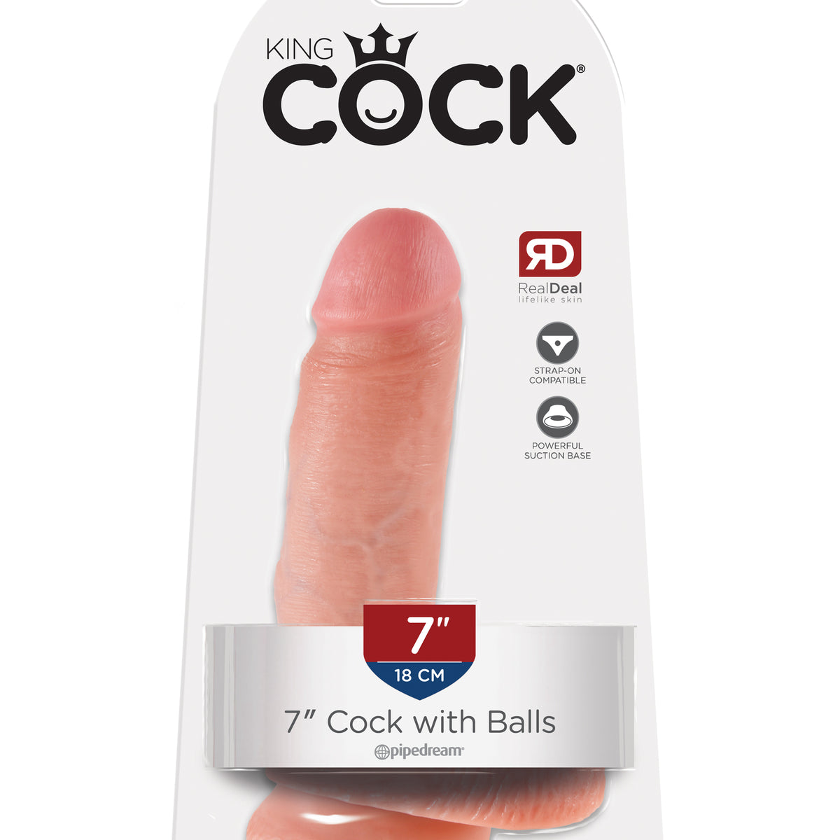 King Cock 7-Inch Cock With Balls - Flesh Pipedream