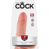 King Cock 7-Inch Cock With Balls - Flesh Pipedream