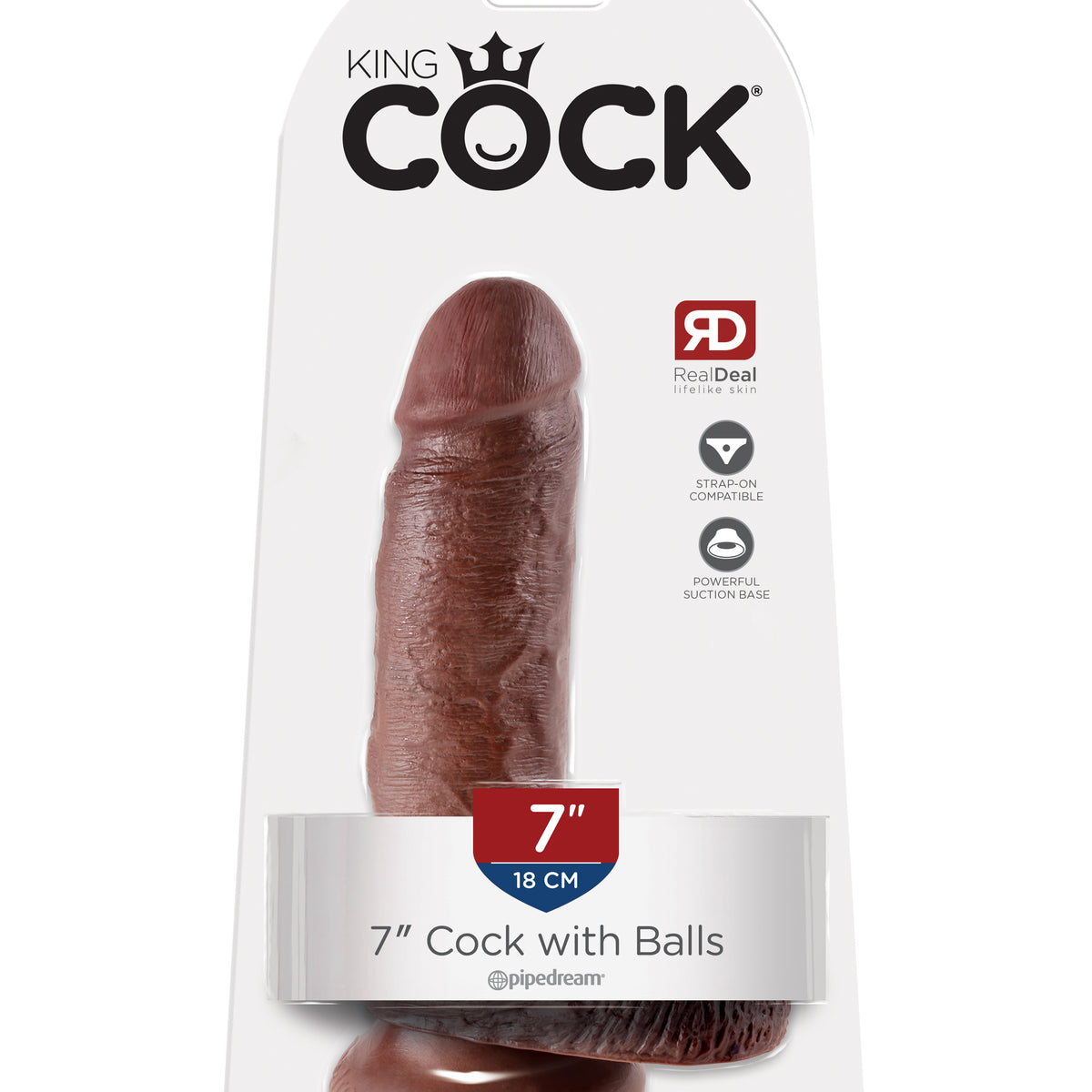 King Cock 7-Inch Cock Brown Pipedream