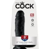 King Cock 8-Inch Cock With Balls - Black Pipedream