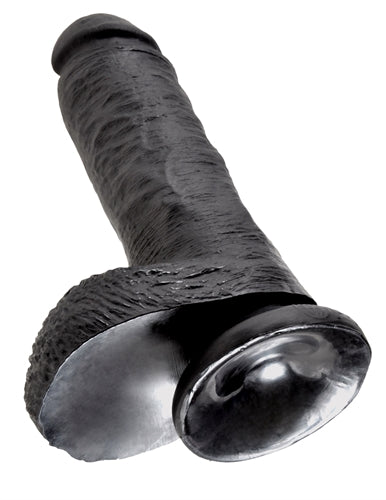 King Cock 8-Inch Cock With Balls - Black Pipedream