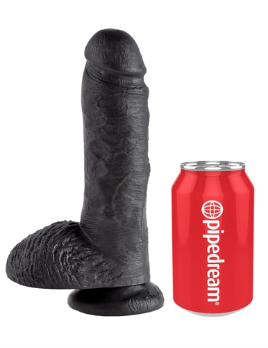 King Cock 8-Inch Cock With Balls - Black Pipedream