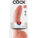 King Cock 9-Inch Cock With Balls - Flesh Pipedream