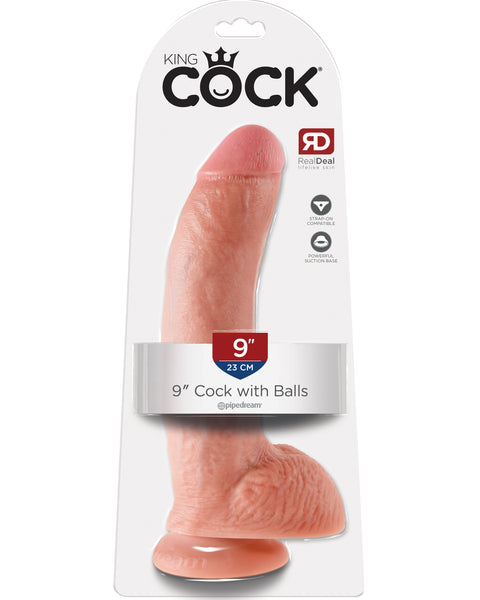 King Cock 9-Inch Cock With Balls - Flesh Pipedream