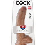 King Cock  9 Inch Cock With Balls - Tan Pipedream