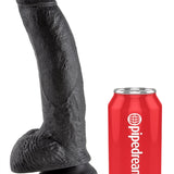 King Cock 9-Inch Cock With Balls - Black Pipedream