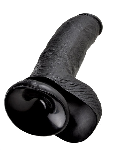 King Cock 9-Inch Cock With Balls - Black Pipedream