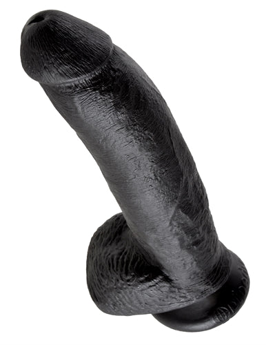 King Cock 9-Inch Cock With Balls - Black Pipedream