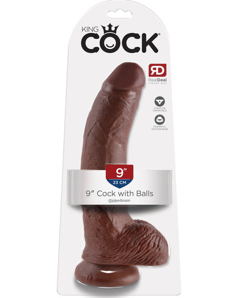 King Cock 9-Inch Cock With Balls - Brown Pipedream