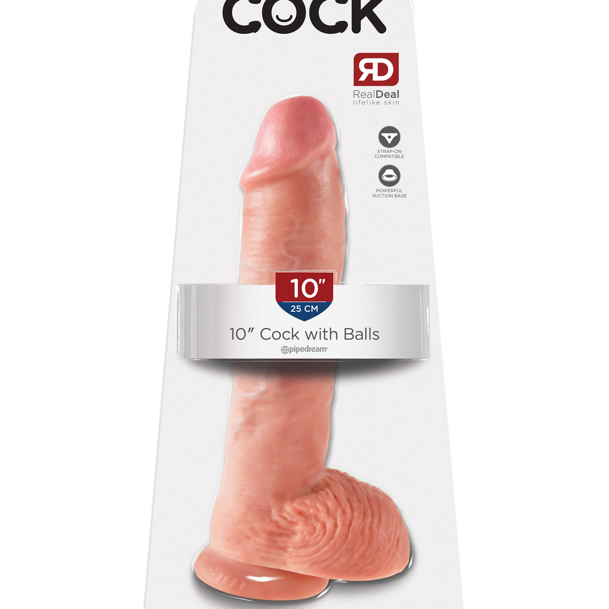 King Cock 10-Inch Cock With Balls - Flesh Pipedream