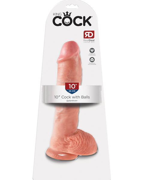 King Cock 10-Inch Cock With Balls - Flesh Pipedream