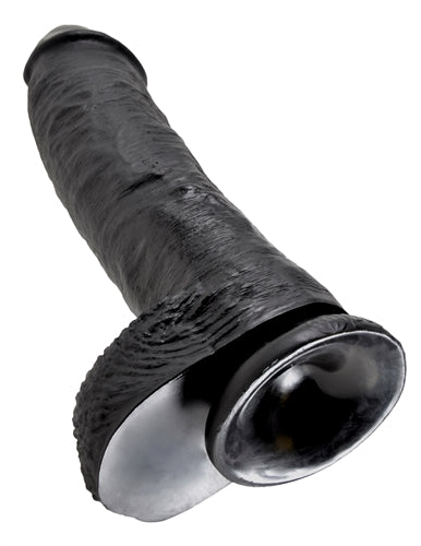 King Cock 10-Inch Cock With Balls - Black Pipedream