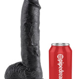 King Cock 10-Inch Cock With Balls - Black Pipedream