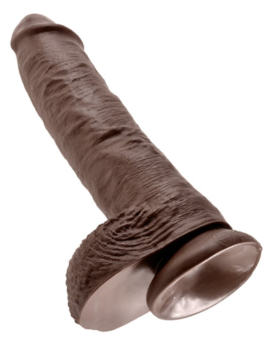 King Cock 10-Inch Cock With Balls - Brown Pipedream