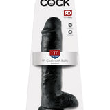 King Cock 11 Inch With Balls - Black Pipedream