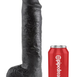 King Cock 11 Inch With Balls - Black Pipedream