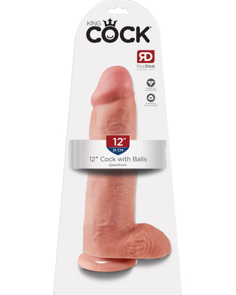 King Cock 12 Inch Cock With Balls - Flesh Pipedream