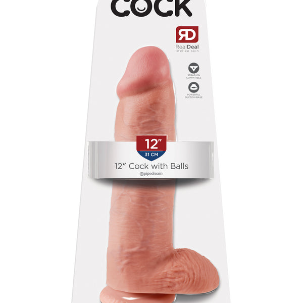 King Cock 12 Inch Cock With Balls - Flesh Pipedream