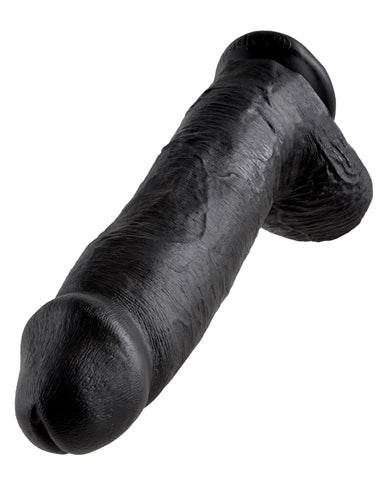 King Cock 12 Inch Cock With Balls - Black Pipedream