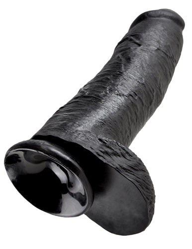 King Cock 12 Inch Cock With Balls - Black Pipedream