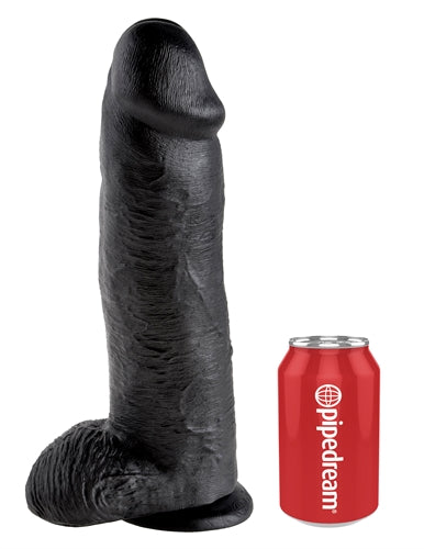 King Cock 12 Inch Cock With Balls - Black Pipedream