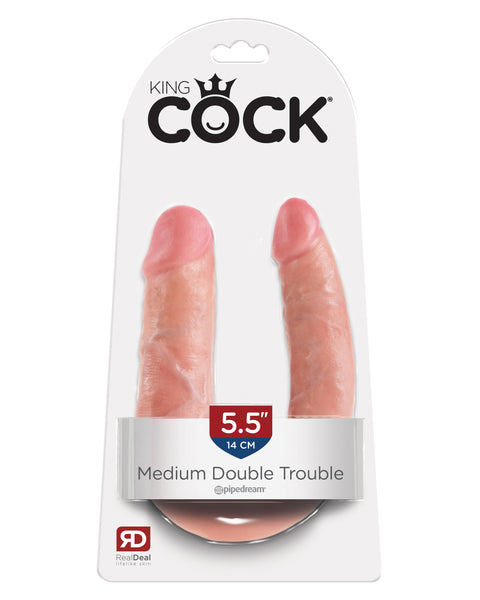 King Cock Double Trouble - Medium - Flesh Pipedream