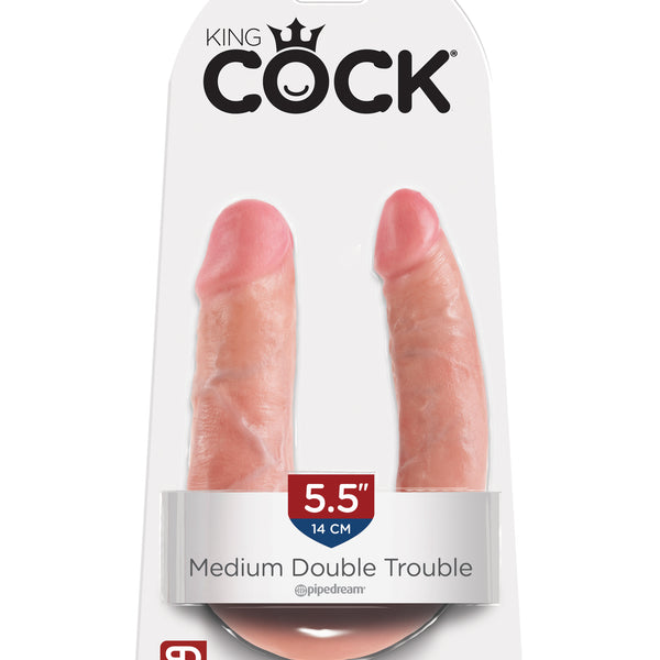 King Cock Double Trouble - Medium - Flesh Pipedream