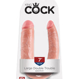 King Cock Double Trouble - Large - Flesh Pipedream