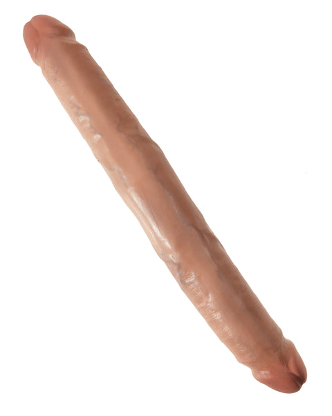 King Cock  12 Inch Slim Double Dildo - Tan Pipedream