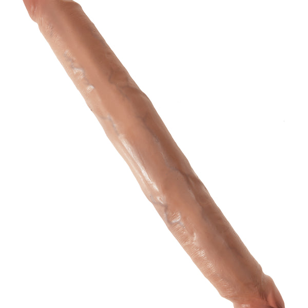 King Cock  12 Inch Slim Double Dildo - Tan Pipedream