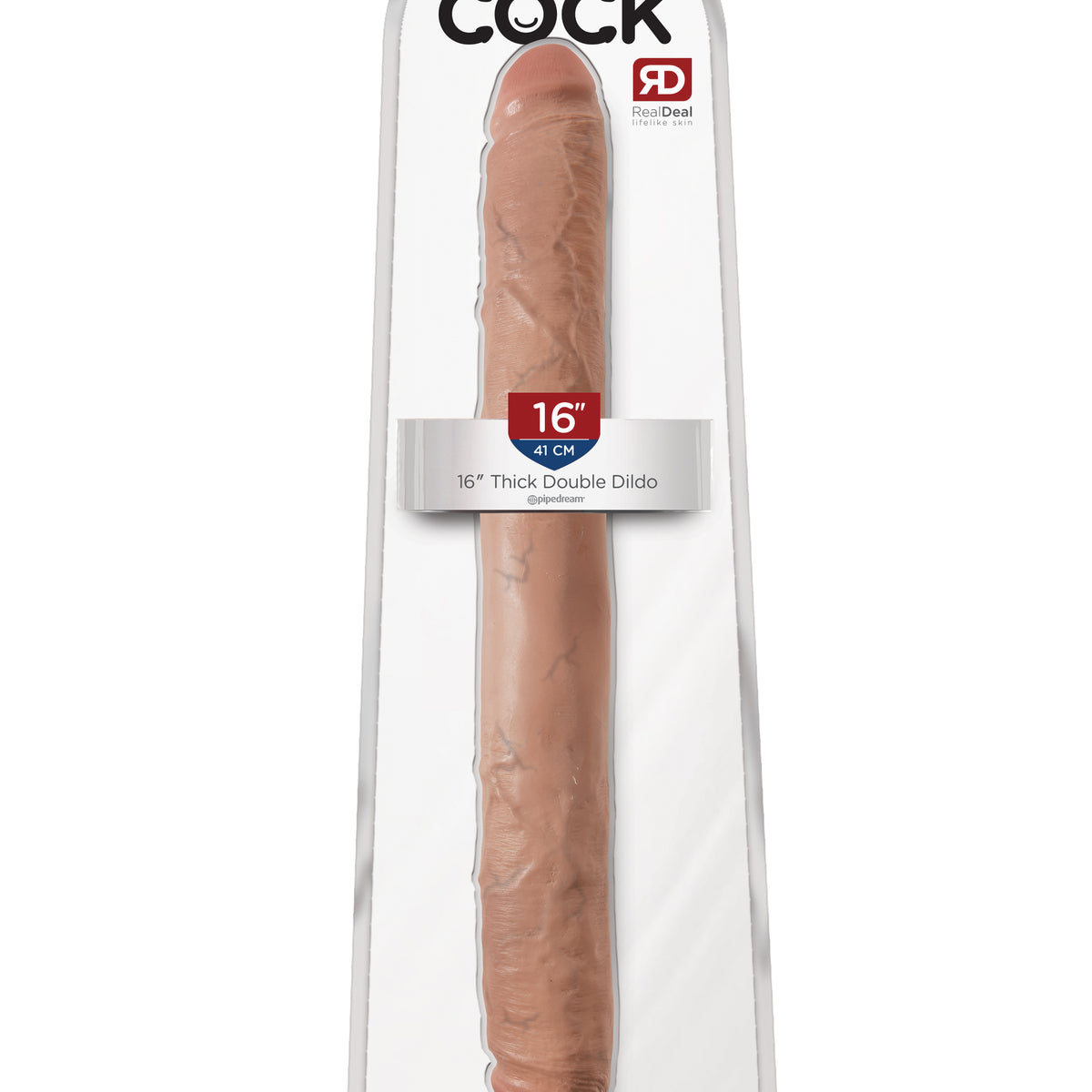 King Cock  16 Inch Thick Double Dildo - Tan Pipedream