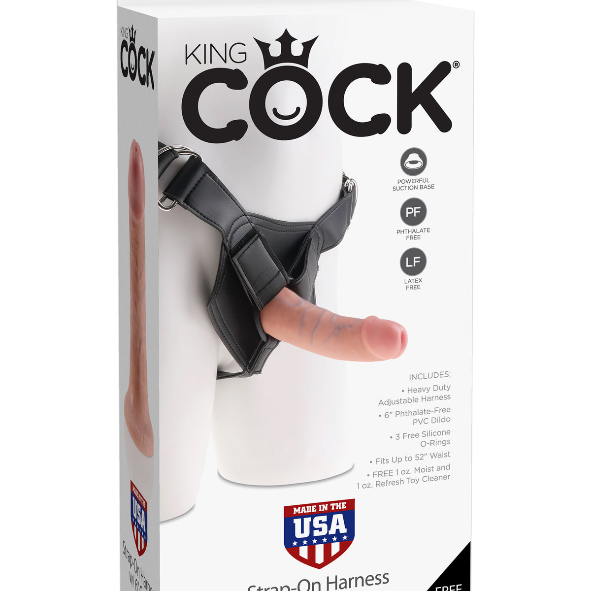 King Cock Strap on Harness With 6 Inch Cock - Light Pipedream