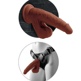 8 Inch Triple Density Cock With Swinging Balls -  Brown Pipedream