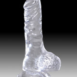 King Cock Clear 4 Inch Cock With Balls Pipedream