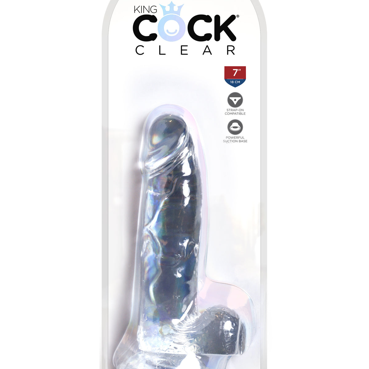 King Cock Clear 7 Inch Cock With Balls Pipedream