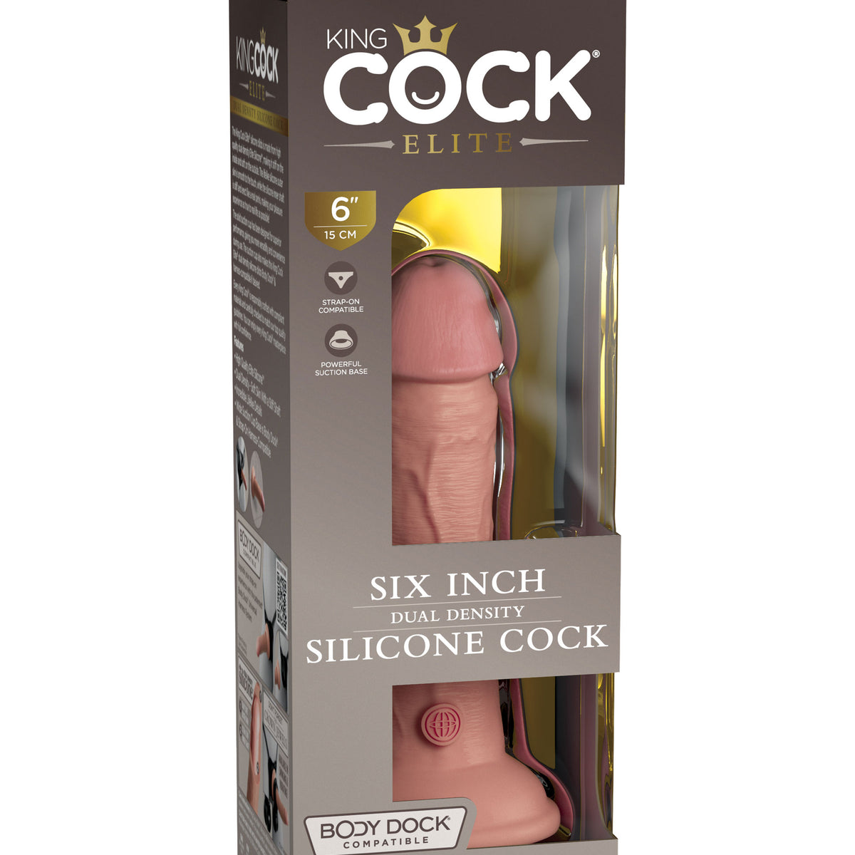 King Cock Elite 6 Inch Silicone Dual Density Cock  - Light Pipedream