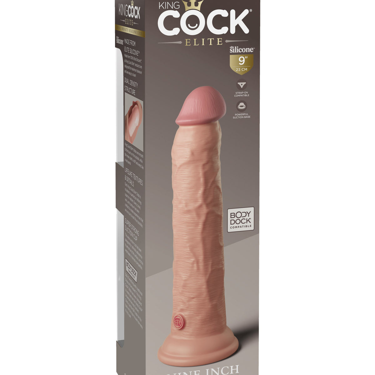 King Cock Elite 9 Inch Silicone Dual Density  Cock - Light Pipedream