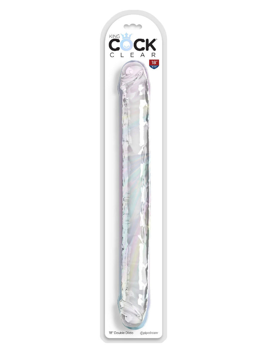 18 Inch Double Dildo - Clear Pipedream