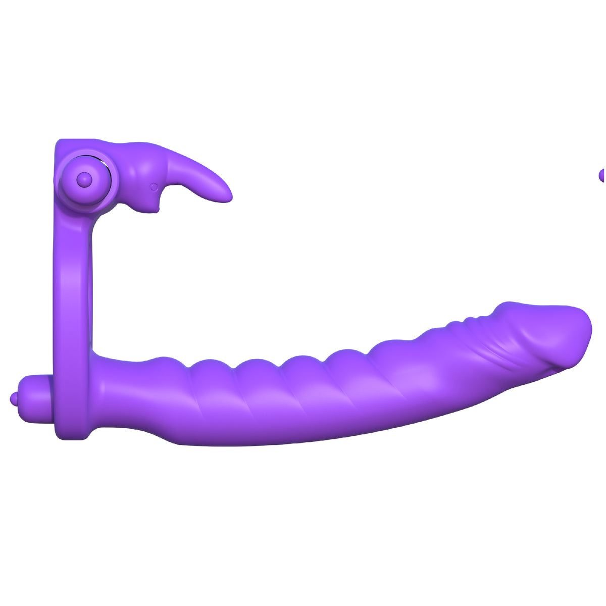 Fantasy C-Ringz Silicone Double Penetrator Rabbit - Purple Pipedream