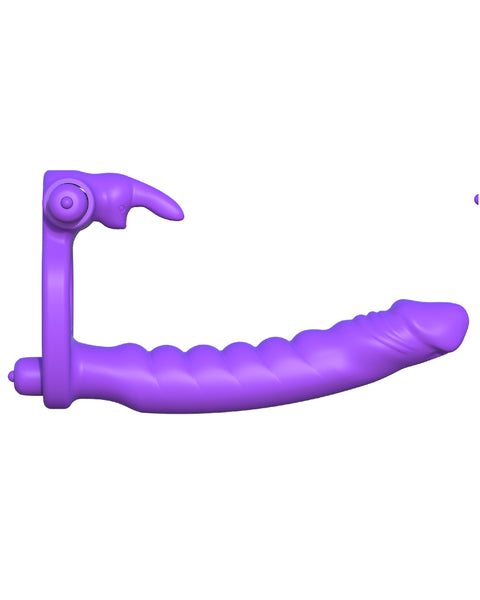 Fantasy C-Ringz Silicone Double Penetrator Rabbit - Purple Pipedream