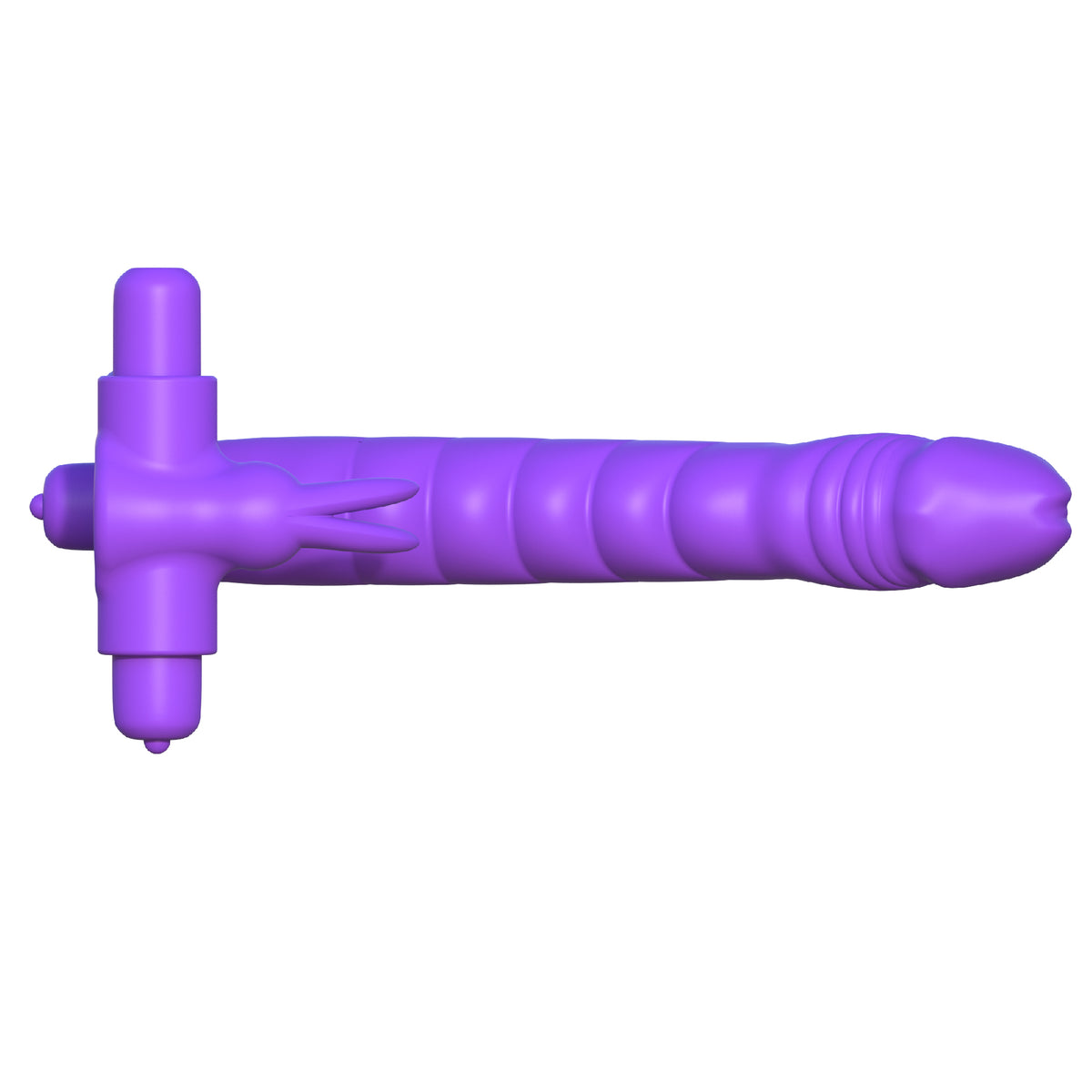 Fantasy C-Ringz Silicone Double Penetrator Rabbit - Purple Pipedream