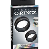 Fantasy C-Ringz Max Width Silicone Rings - Black Pipedream